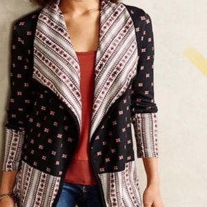 One September Camac Cardigan Print Anthro Black L